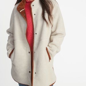 Sherpa Faux-Suede Coat